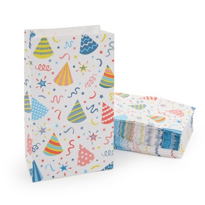 Juvale 36-Pack Confetti Paper Goodie Treat Bags, Party Favor Gift Bags for Birthday, Party Supplies, 5.1 x 8.75 x 3.25 in