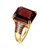 Ross-Simons 14.30 ct. t.w. Garnet and .11 ct. t.w. Diamond Ring in 14kt Yellow Gold - 3 of 4