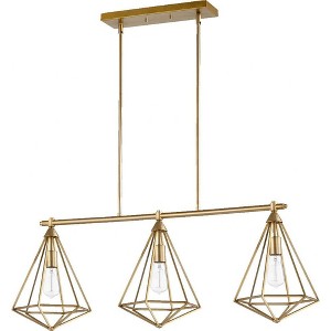 Quorum Lighting Bennett 3-Light Aged Brass Ceiling Fan - 1 of 3