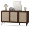 Okak Sideboard Buffet Cabinet, Accent Cabinet with 3 Doors and 3 Shelves, Storage Cabinet for Living Room, Entryway, Hallway, Office, Black - 2 of 4