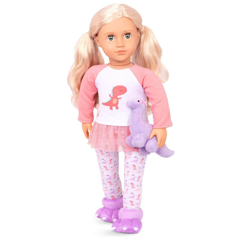 Our Generation Dinosaur Pajama Outfit for 18&#34; Dolls - Dream Bright, Sleep Tight, 4 of 9