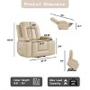 Large Power Lift Recliner Chair for Elderly, Faux Leather Reclining Sofa w/ Heat, Massage, Side Pocket & Cup Holder for Living Room,21" width - 3 of 4