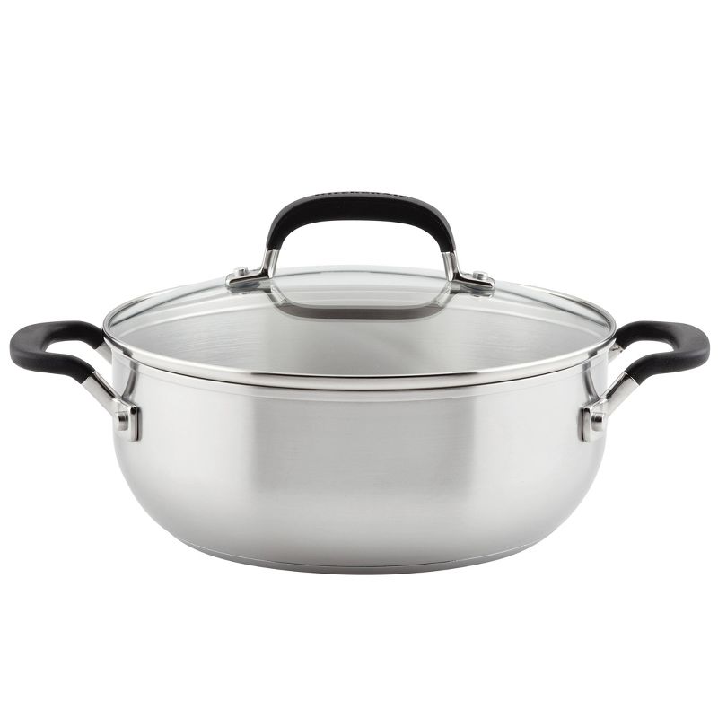 KitchenAid 4qt Stainless Steel Casserole Light Silver, 1 of 13