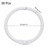 Unique Bargains Iron Round Snap Durable Smooth Glide Shower Curtain Rings 36 Pcs - 2 of 4