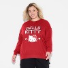 Women's Hello Kitty Oversized Graphic Sweatshirt - Red - 2 of 3