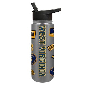 NCAA West Virginia Mountaineers Varsity Thirst Water Bottle - 24oz: Stainless Steel, Portable Drinkware - 1 of 4