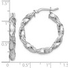 Black Bow Jewelry 4mm Polished Twisted Round Hoop Earrings in Sterling Silver, 29mm - 4 of 4