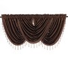 Kate Aurora Ultra Lux Faux Silk Regency Crinkle Rod Pocket Semi Sheer Crystal Beaded Window Valance - 2 of 4