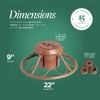 Home Heritage 1-1.75" Artificial Christmas Tree Base Rotating Metal Stand with Cascade Quick Set 7 Foot Pre-Lit Artificial Christmas Tree - 4 of 4
