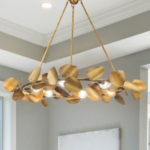 Urban Ambiance Luxury Eclectic Indoor Chandelier,  25-1/2''H x 28"W x 28''D,  Gold Ombre Finish, UHP4991 - 1 of 4