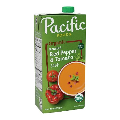 Pacific Foods Organic Gluten Free Roasted Red Pepper &#38; Tomato Soup - 32oz