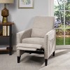TinyHomie Pushback Recliner Chair Push Back Recliner with Rivet Decoration Mid Century Accent Chair for Living Room Bedroom - 2 of 4