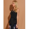 Allegra K Women's Summer Sleeveless V Neckline Wrap Tie Waist Tops - 4 of 4