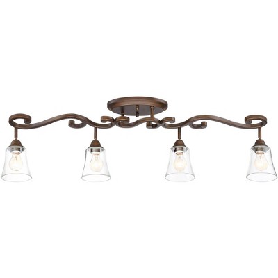 Pro Track Myrna Bronze Scroll ceiling or wall Track Fixture with 4-Lights