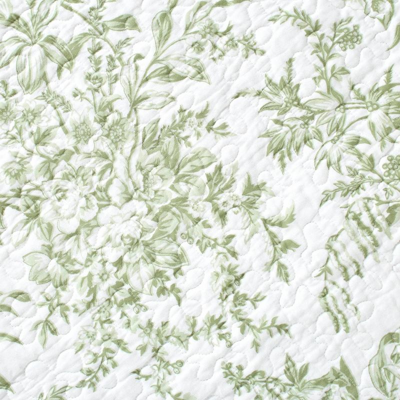 Bedford Cotton Quilt & Sham Set Green - Laura Ashley, 5 of 8