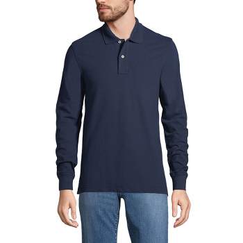 Lands' End Men's Comfort First Long Sleeve Solid Mesh Polo