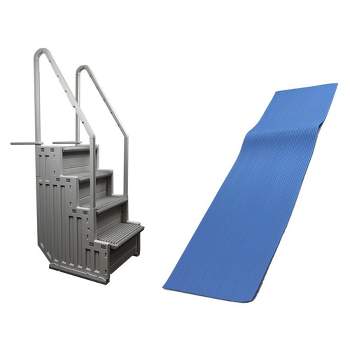 Confer Plastics Above Ground Pool Step & Hydrotools by Swimline 9x36" Ladder Mat