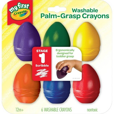 Crayola 6ct My First Washable Palm-Grasp Crayons