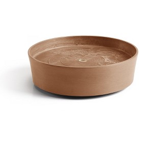 Ecopots Recycled Plastic Round Flower Pot Planter Saucer with Wheels - 1 of 4