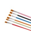 Unique Bargains Flat Brush for Watercolor Nylon Metal Plastic 6 Pcs - 3 of 3