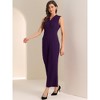 Allegra K Women's Sleeveless V Neck High Waist Wide Leg Jumpsuit - 3 of 4