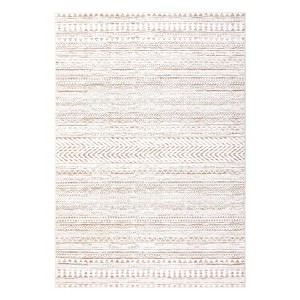 Washable Boho Geometric Rug Non Slip Low Pile Rug Soft Throw Floor Cover Foldable Indoor Carpet for Living Room Bedroom Playroom Nursery - 1 of 4