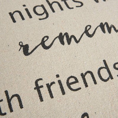 Sentimental Embroidered 17" Square Throw Pillow in Neutral Tones