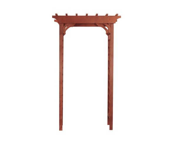 83" Cedar Garden Decorative Structures Arbor - Brown - Leisure Season