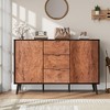 51.2" Sideboard Buffet Cabinet, Entryway Coffee Bar Cabinet with 3 Drawers, Wooden Media Console Table, Kitchen Pantry Cabinet for Living Room - 4 of 4