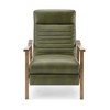 Lyngins Modern Wood Arm Recliner Chair with Push Back & Footrest,Accent Club Chair for Living Room,Bedroom - 3 of 4