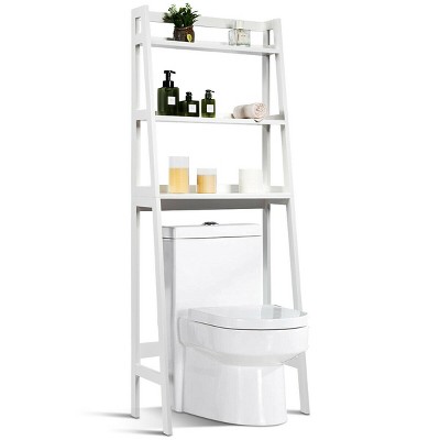 Costway 3-Tier Bathroom Shelf Bamboo Bath Storage Space Saver