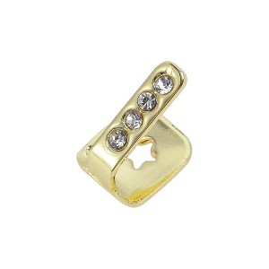 Unique Bargains Hip Hop Four Rhinestones Fake Grills 1 Pc - 1 of 4