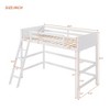 NicBex Twin Size Loft Bed with Ladder,Loft Bed Frame with Guardrails,Bed Frame for Kids,Box Spring Not Required - 3 of 4