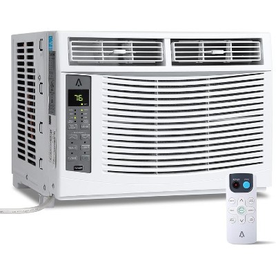 6,000 BTU Window Air Conditioner, Cools Rooms Up to 250 Sq.Ft, Remote,Control,Wi-Fi Enabled, Ultra-Quiet 50dB, 24H Timer, Easy Install Kit