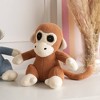 INFURNIC Baby and Toddler Learning Toys Handcrafted Cotton Knitted Monkey Plush Toy for Safe Sensory Development Fun, Apricot Brown, 10"*9"*1" - 4 of 4