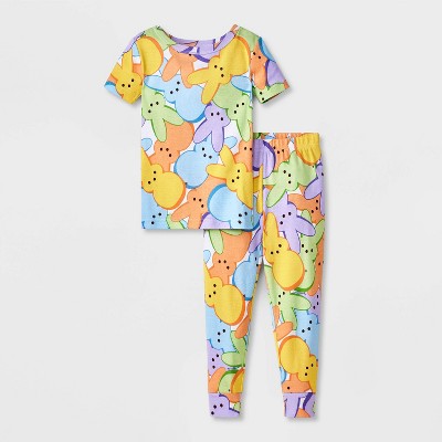 Toddler 2pc Cotton Easter Peeps Snug Fit Pajama Set - Yellow