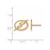 Black Bow Jewelry 14k Yellow Gold Tampa Bay Lightning NHL Stud Earrings - 2 of 3