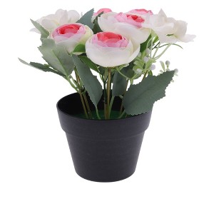 Unique Bargains Artificial Plants Hydrangea Tea Bud Plastic 4.33"x4.33"x7.87" 1 Pcs - 1 of 4