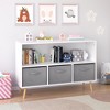 APRILSOUL Kids bookcase with Collapsible Fabric Drawers, Children's Book Display, Toy Storage Cabinet Organizer - 3 of 4