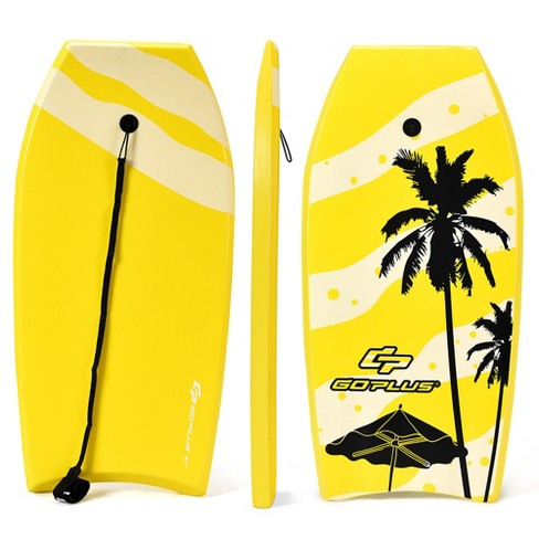 Costway Body Board 33'' Super Lightweight Surfing Board W/ Leash XPE Deck  EPS Core