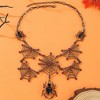 HTUTWOO Gothic Necklace for Women, Vintage Spider Necklace, Punk Style Pendant, Mysterious Witch Halloween Accessories - 2 of 4