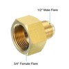 Unique Bargains Fit Air Gas Line Refrigeration Brass SAE 45 Degree Flare Plumbing Connectors - 3 of 4