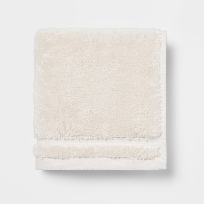 Image of Total Fresh Antimicrobial Washcloth Tan - Threshold™: Heavyweight Cotton, Low Lint, Machine Washable, 13"x13"