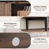 homfan 65" Fluted TV Stand - Natural Oak Media Console w/2 Sliding Doors & Support Leg, Boho Style for Living Room - 4 of 4