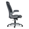 Alera Alera Leithen Bonded Leather Midback Chair, Supports Up to 275 lb, Gray Seat/Back, Silver Base - 4 of 4
