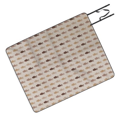 Iveta Abolina Peace Hands Tan Picnic Blanket - Deny Designs