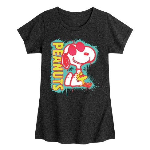 Girls' - Peanuts -  Fitted Short Sleeve Graphic T-Shirt - image 1 of 4