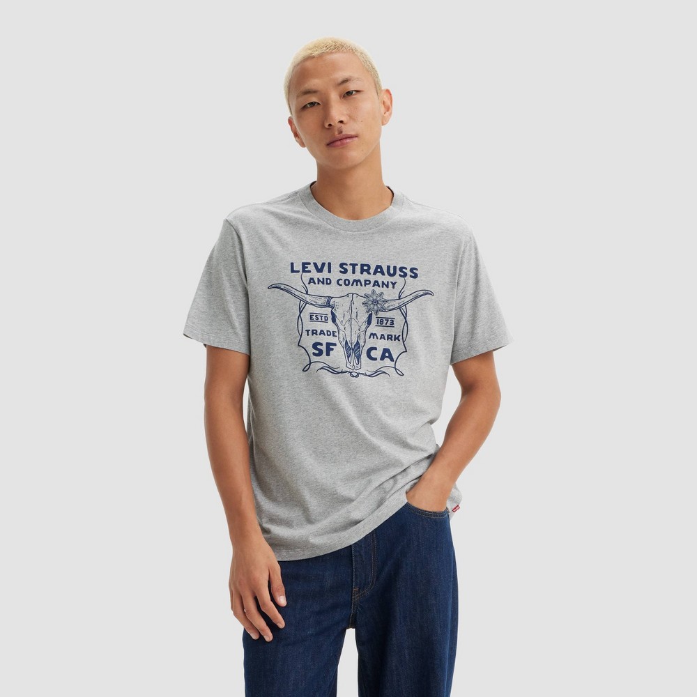 Levi's® Men's Classic Fit Short Sleeve Crewneck T-Shirt - Heathered Gray M