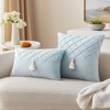 REGALWOVEN Diamond Pattern with Tassel Boho Soft Decorative Pillow Cases 2 Pcs - 2 of 4