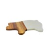 Slickblue Pig-Shaped Cutting Board – White/Black Marble & Acacia Wood, Functional and Decorative Kitchen Piece - 2 of 4